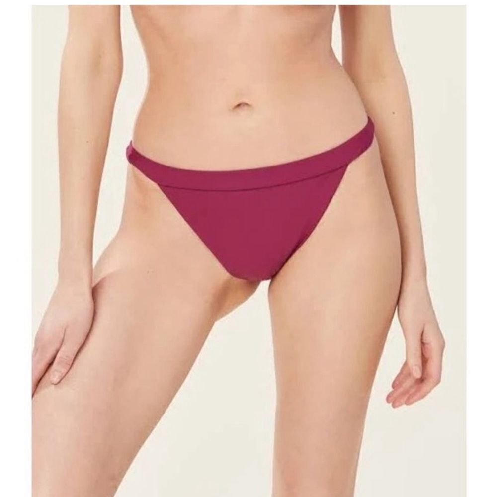 Andie Plum Purple Caicos Wide Band Cheeky Bikini Bottom Sz XL NWT